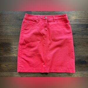 BODEN Red Denim Women's Skirt- Size 10L